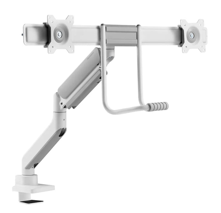 Neomounts Screen Desk Mount 2 screens (topfix clamp & grommet) for 2 Monitor Screens, White