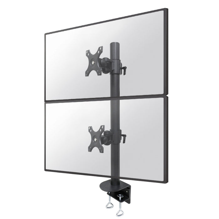 Neomounts Flat Screen Desk Mount (clamp), high capacity, for 2 Monitor Screens