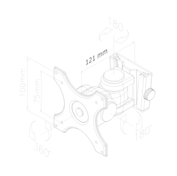 Neomounts Flat Screen Wall Mount (2 pivots & tiltable)