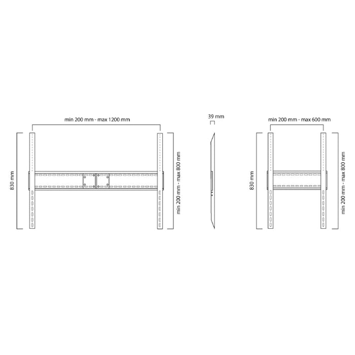 Neomounts Flat Screen Wall Mount - ideal for Large Format Displays (fixed) - 150 KG