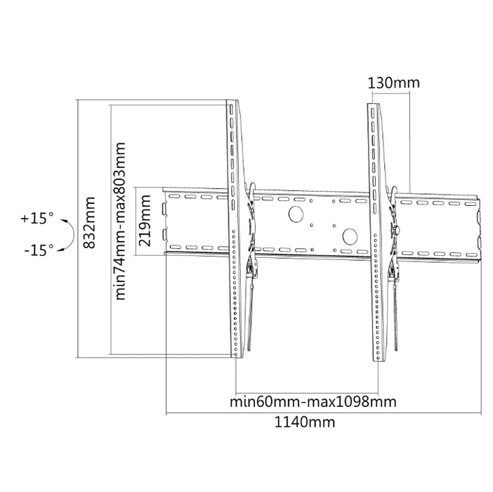 Neomounts Flat Screen Wall Mount - ideal for Large Format Displays (tiltable)