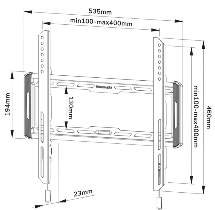 Neomounts Screen Wall Mount (fixed, ultra thin, VESA 400x400)