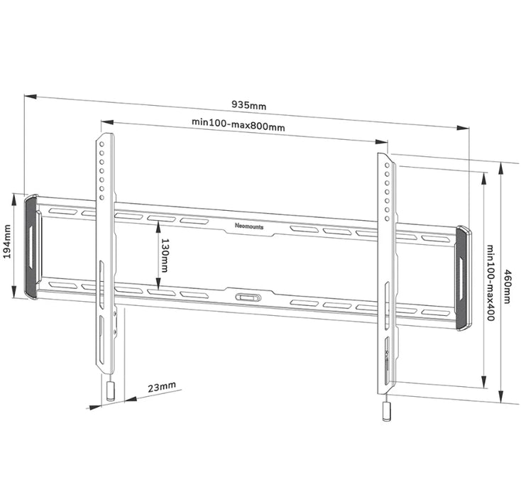 Neomounts Screen Wall Mount (fixed, ultra thin, VESA 800x400)