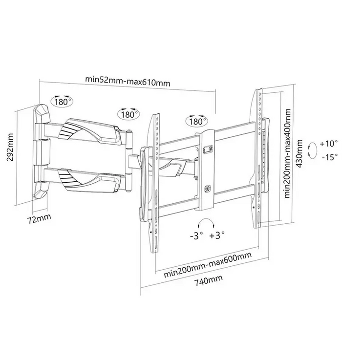 Neomounts Flat Screen Wall Mount (tilt & turn) 32’’-60’’ - Стойки за стена<<<NEOMOUNTS BY NEWSTAR стойки<<<NEOMOUNTS