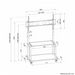 Neomounts Mobile Flat Screen Floor Stand (stand + trolley) (height: 137-162 cm) box 1&2 - Колички и поставки за екрани