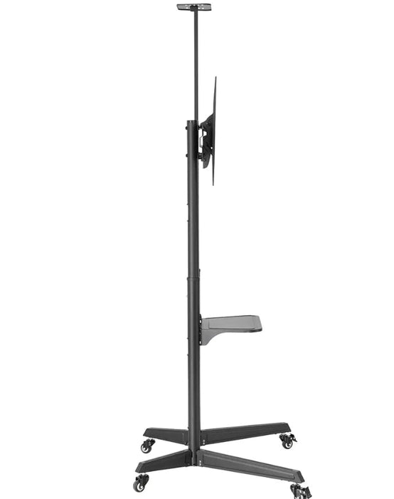 Neomounts Mobile Floor Stand incl. AV- and cam shelf (height adjustable: 128.5-145 cm) - Колички и поставки за екрани