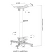 Neomounts Projector Ceiling Mount (height adjustable: 60-90 cm) - Стойки за проектори<<<NEOMOUNTS BY NEWSTAR