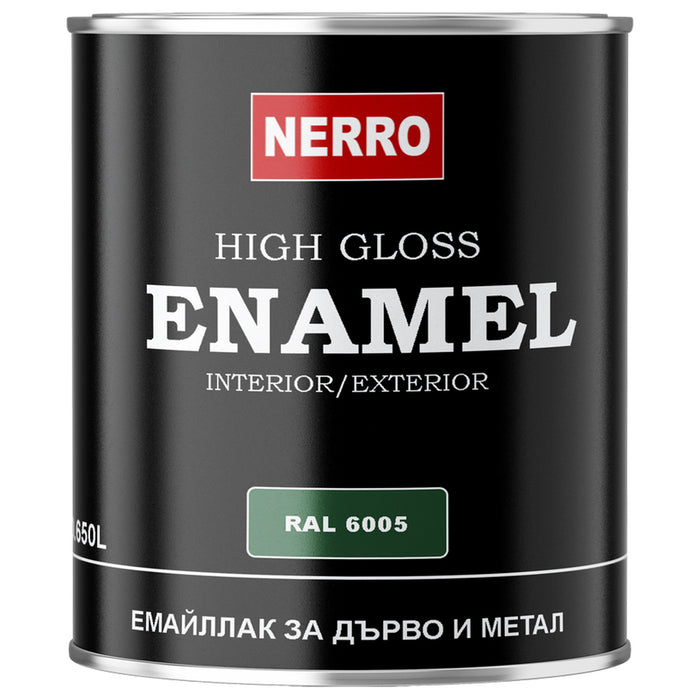 ENAMEL FOR WOOD AND METAL RAL 6005 GREEN 0.650 L NERRO
