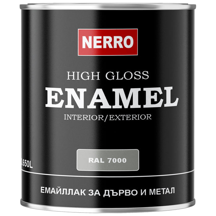 ENAMEL FOR WOOD AND METAL RAL 7000 GREY 0.650 L NERRO