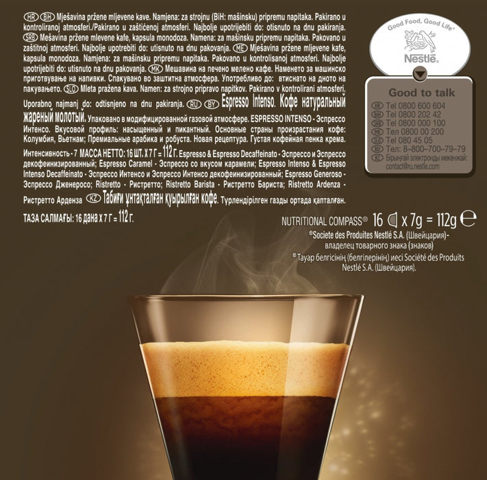 Coffee capsules NESCAFE Dolce Gusto Espresso Intenso 16 drinks
