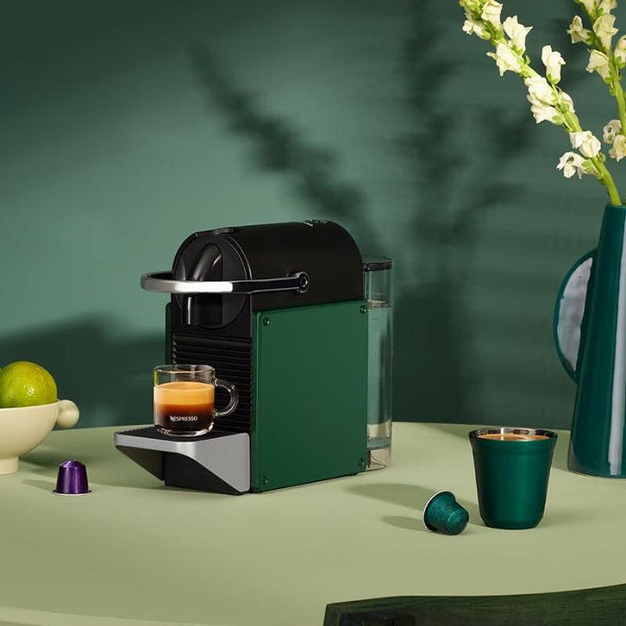 Coffee machine with capsules NESPRESSO Pixie Dark Green