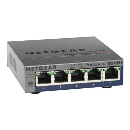 NETGEAR 5-Port Gigabit Plus Ethernet Switch - Desktop - unmanaged - fanless - Комутатор - Уебмениджмънт<<<Мрежи<<<Мрежи