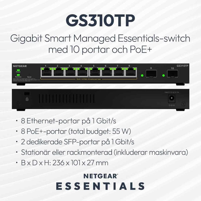 Switch Netgear GS310TP-200EUS