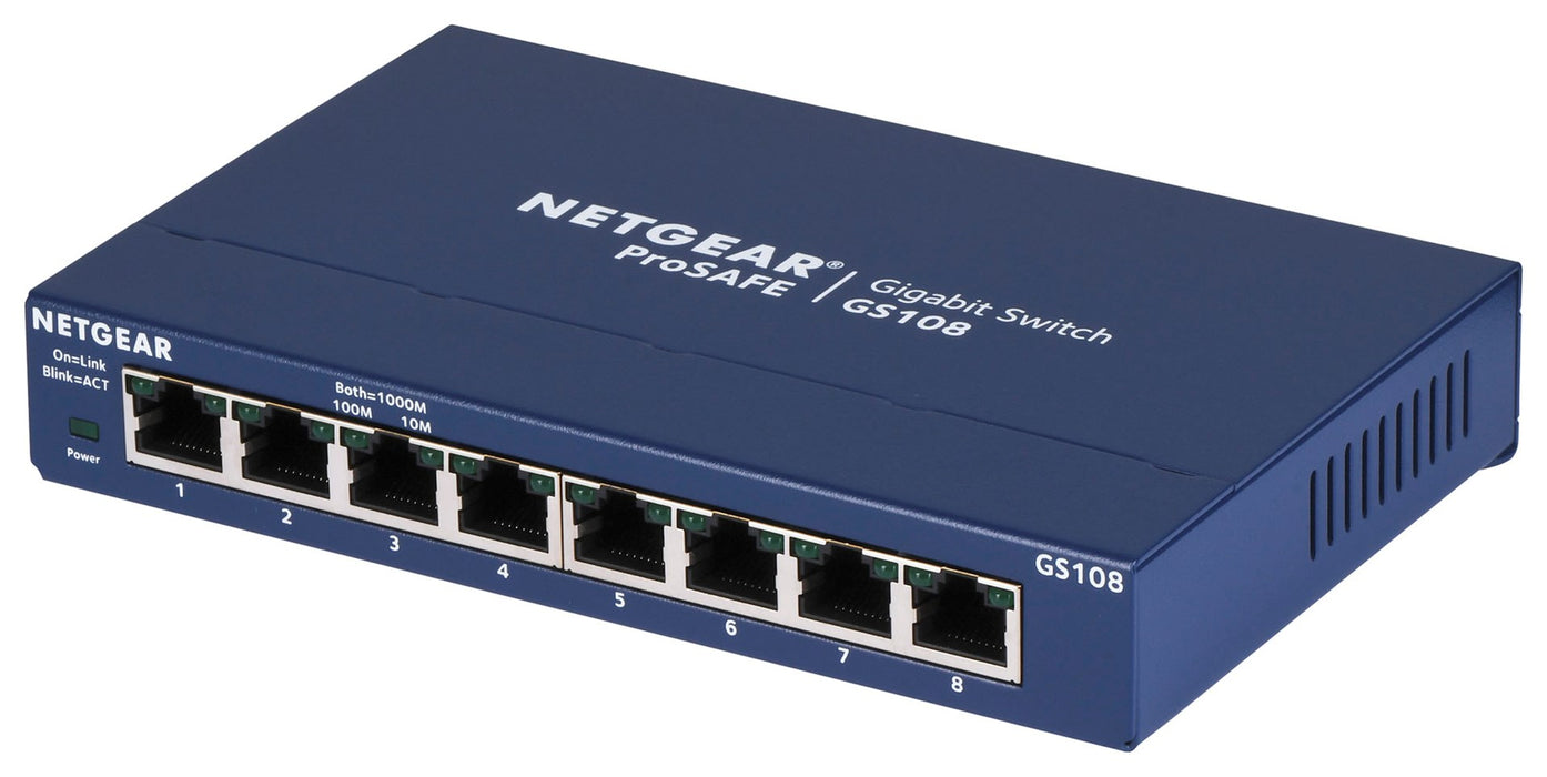 NETGEAR Gigabit Switch 8xRJ45 10/100/1000 8port Lifetime Warranty EN