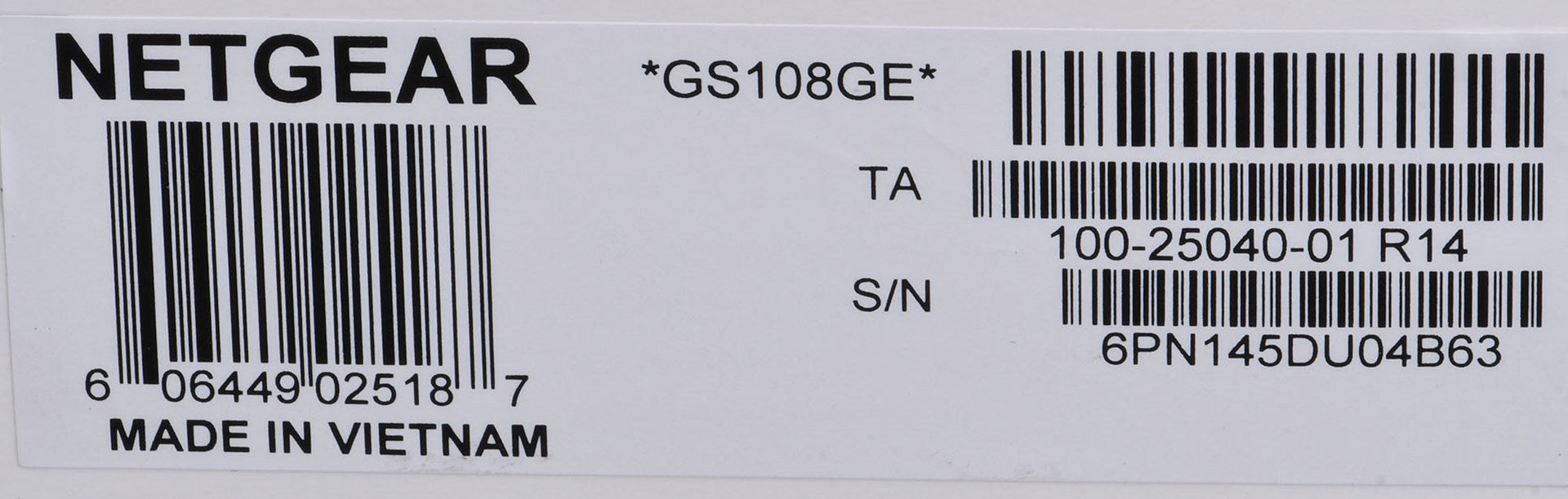 NETGEAR Gigabit Switch 8xRJ45 10/100/1000 8port Lifetime Warranty EN