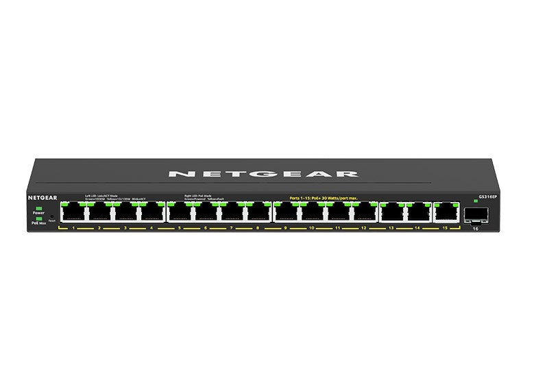 NETGEAR 16PT GE Plus Switch W/ POE+