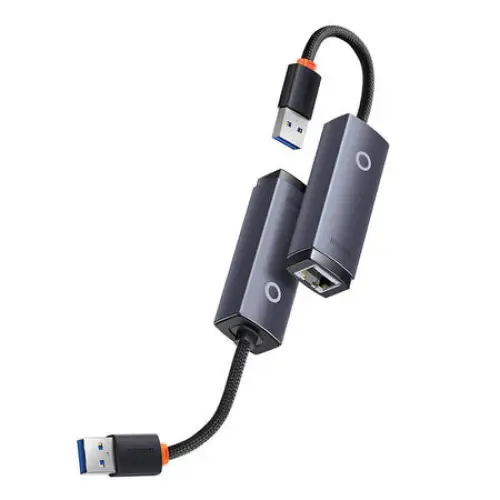 Network adapter Baseus Lite Series USB to RJ45 1000Mbps (grey) - Adapters connectors and converters<<<IT