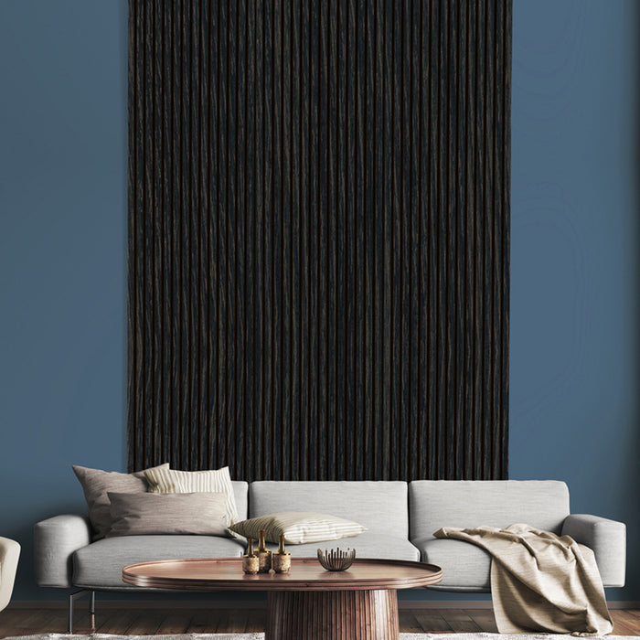 ACOUSTIC PANEL WITH DECORATIVE FOIL NEUHOFER DARK OAK 267X57X1.9 CM