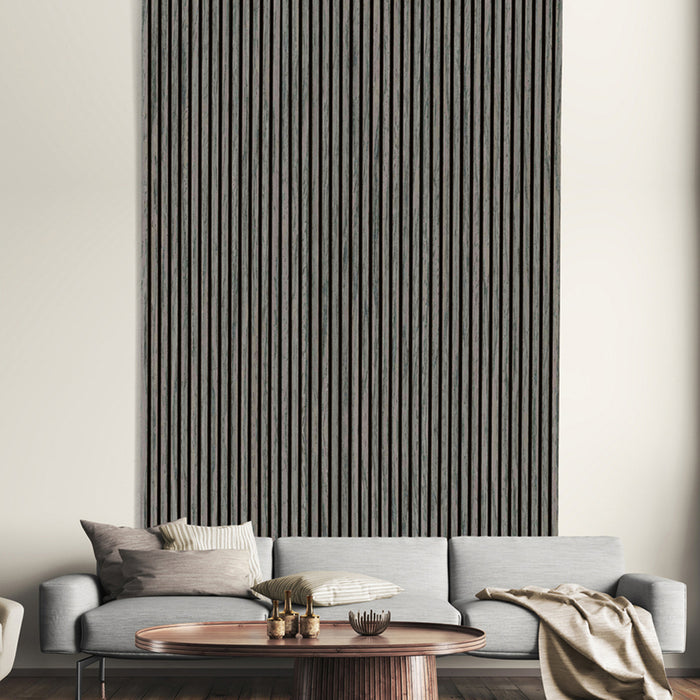 ACOUSTIC PANEL WITH NATURAL VENEER NEUHOFER SILVER OAK 267X57X1.9 CM