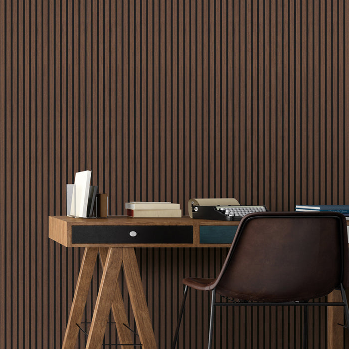 3D MDF WALL PANELS NEUHOFER SMOKE OAK 267X18X0.8 CM