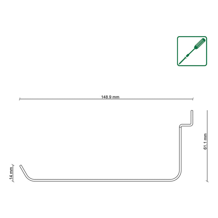 SHELF 31X6.2 CM NEUHOFER FOR ACOUSTIC PANEL