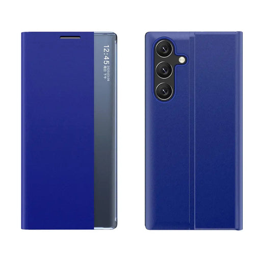 New Sleep View Case with flap and stand for Samsung Galaxy A35 - blue - Cell phone cases and covers<<<HurtelXML