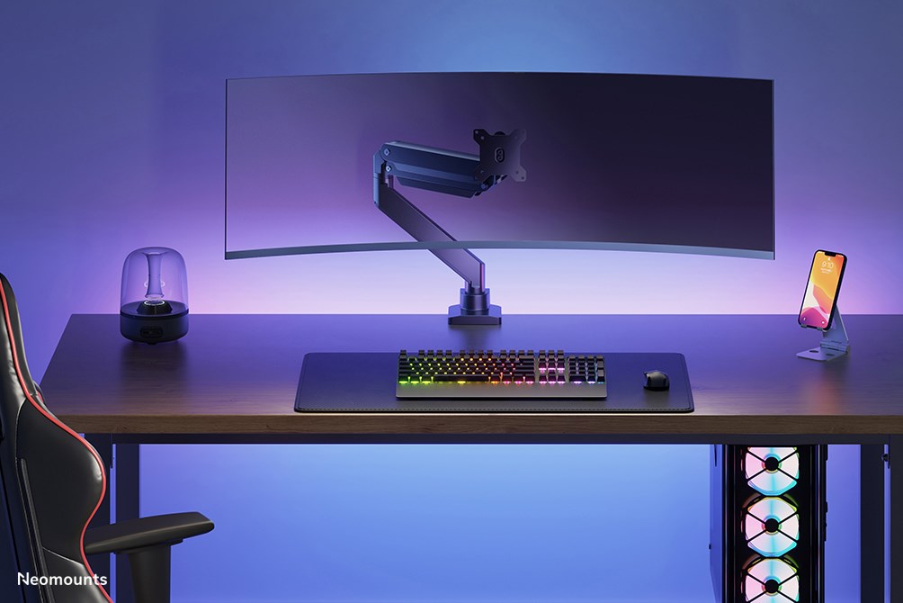 Neomounts Monitor arm 10-49" - gas spring - Topfix - 180°-stop