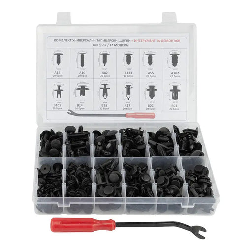 NEXTOOL UPHOLSTERY CLIPS AND BAR SET 240 PCS - Други консумативи<<<Консумативи за електроинструменти<<<Инструменти и