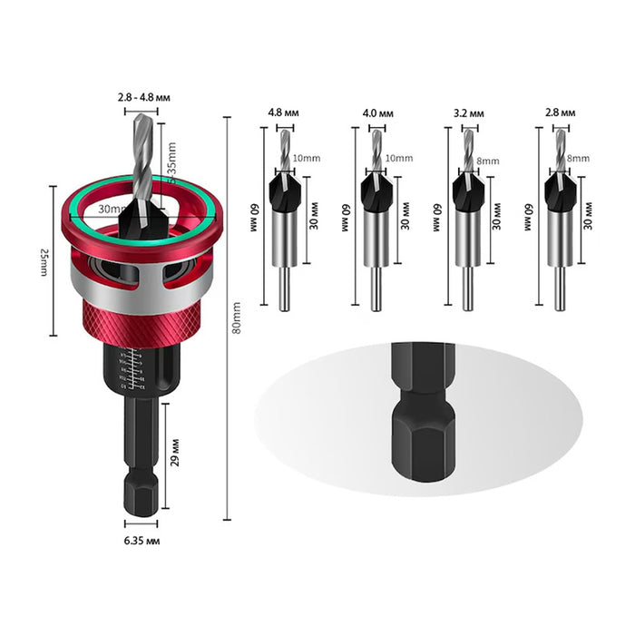 DRILLS WITH COUNTERTOP 4 PCS NEXTOOL Drax-400