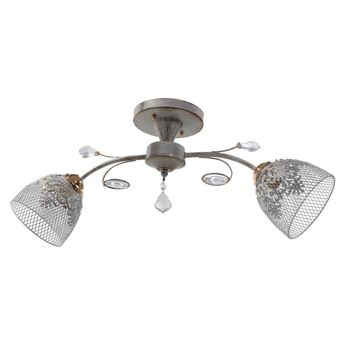 CHANDELIER 2XE27 40W WHITE GOLD NG DANTELA