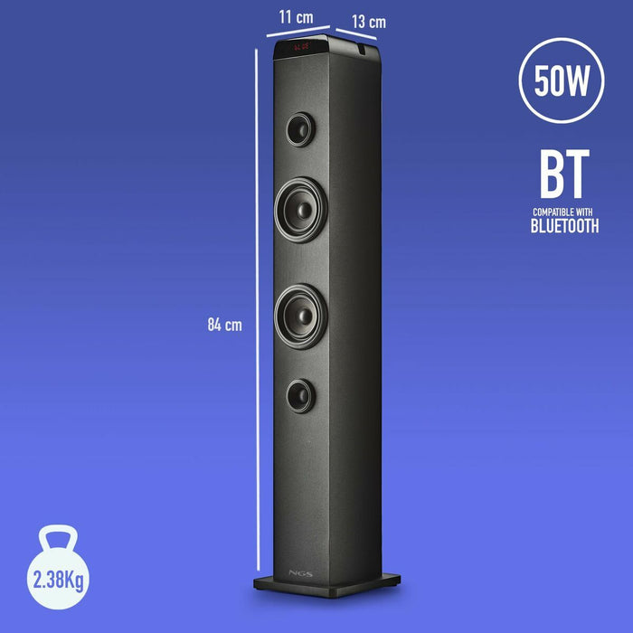 Bluetooth Sound Tower NGS SKY CHARM PRO Black 50 W