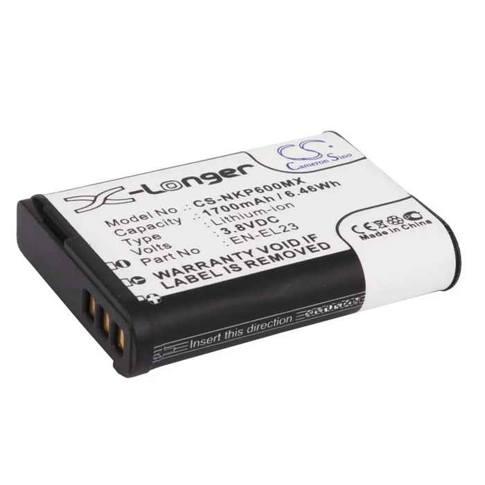 NIKON EN-E23 Coolpix P600 camera battery; P900 LiIon 3.8V 1700mAh Cameron Sino - Батерии за фотоапарати и