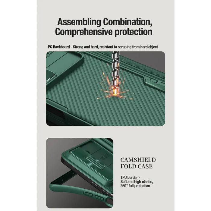 Nillkin CamShield Fold Case for Samsung Galaxy Z Fold 5 with additional stylus holder - black - Cell phone cases