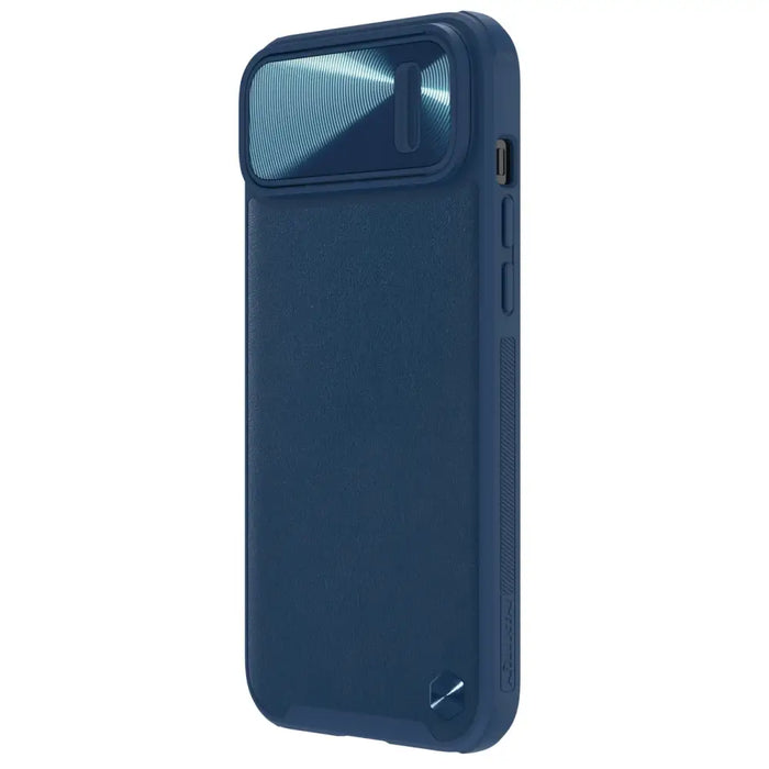 Nillkin CamShield Leather S Case iPhone 14 case cover with camera cover blue - Cell phone cases and covers<<<HurtelXML