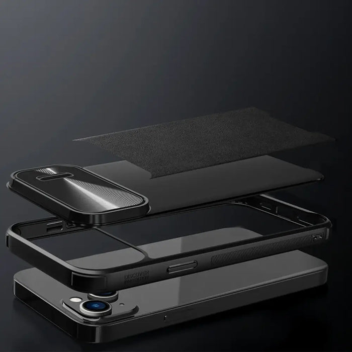 Nillkin CamShield Leather S Case iPhone 14 case cover with camera cover blue - Cell phone cases and covers<<<HurtelXML