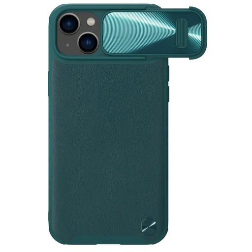 Nillkin CamShield Leather S Case iPhone 14 case cover with camera cover green - Cell phone cases and covers<<<HurtelXML