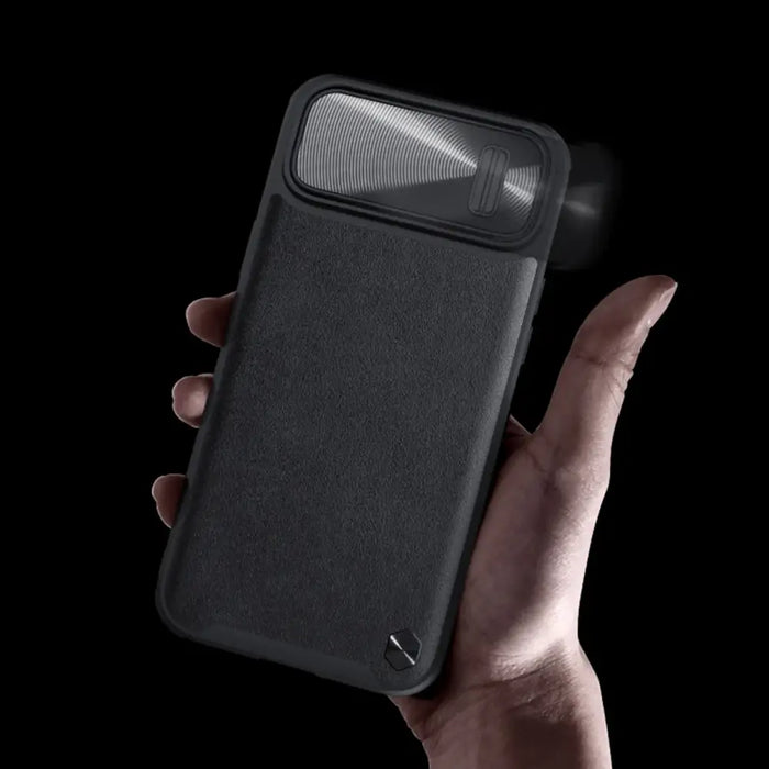 Nillkin CamShield Leather S Case iPhone 14 case cover with camera cover green - Cell phone cases and covers<<<HurtelXML