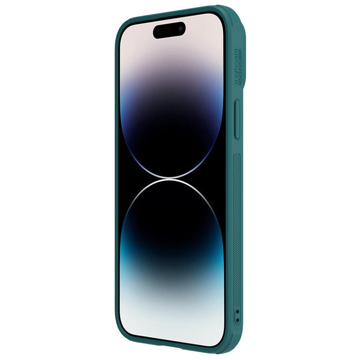 Nillkin CamShield Leather S Case iPhone 14 Pro Max case with camera cover green - Cell phone cases
