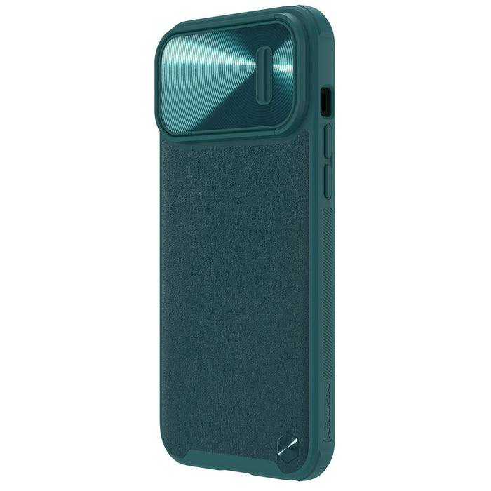 Nillkin CamShield Leather S Case iPhone 14 Pro Max case with camera cover green - Cell phone cases