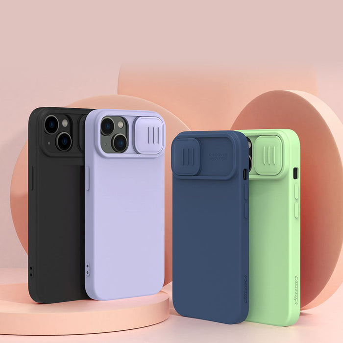 Nillkin CamShield Magnetic Silicone Case iPhone 14 Plus Magnetic MagSafe Camera Cover Purple - Cell phone cases