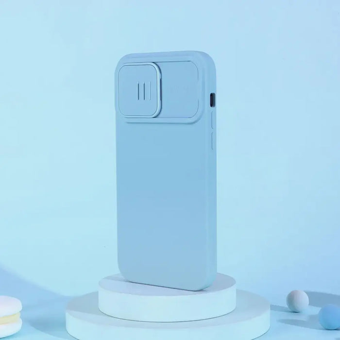 Nillkin CamShield Magnetic Silicone Case iPhone 14 Pro Max Magnetic MagSafe Cover with Camera Protector Green - Cell