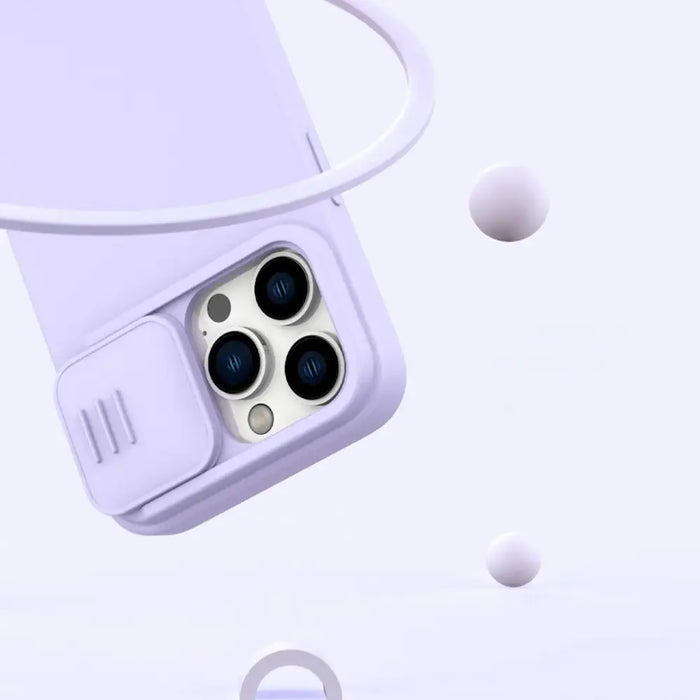 Nillkin CamShield Magnetic Silicone Case iPhone 14 Pro Max Magnetic MagSafe Cover with Camera Protector Green - Cell