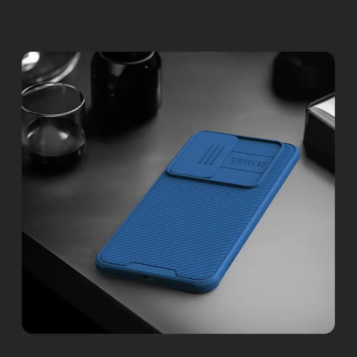 Nillkin CamShield Pro armored case with camera cover for Samsung Galaxy S24 - blue - Cell phone cases