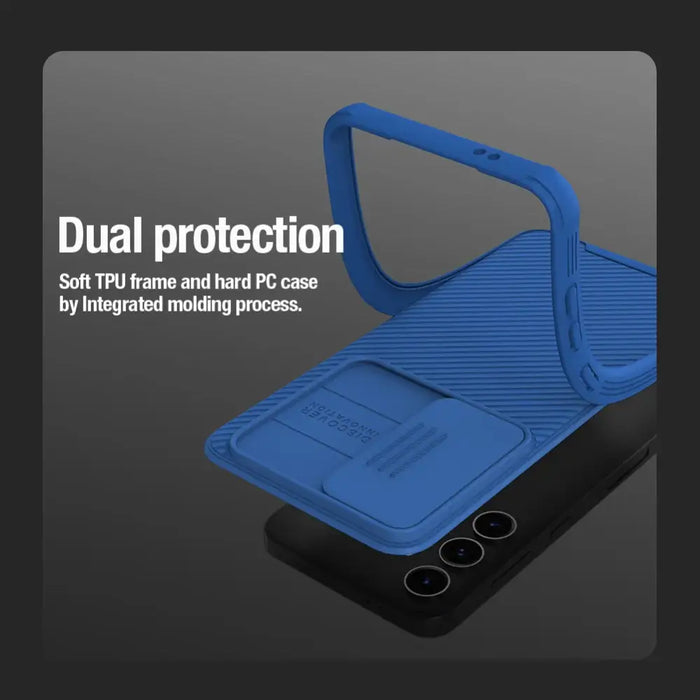 Nillkin CamShield Pro armored case with camera cover for Samsung Galaxy S24 - blue - Cell phone cases