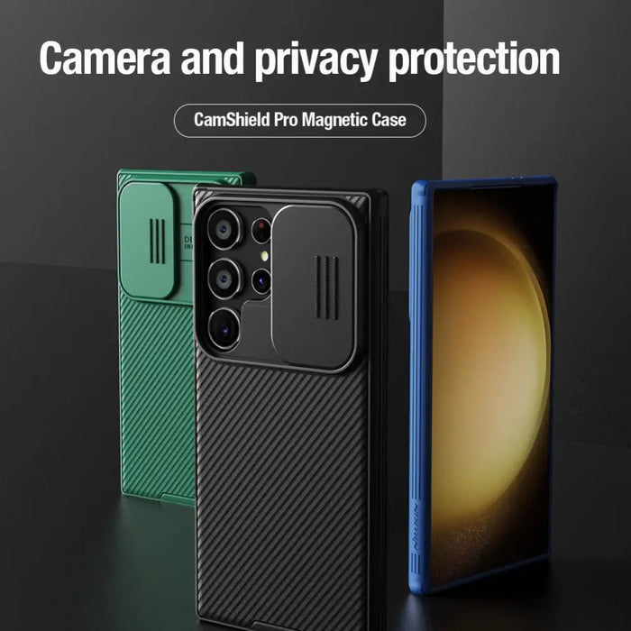 Nillkin CamShield Pro armored case with camera protector for Samsung Galaxy S24 Ultra - green - Cell phone cases
