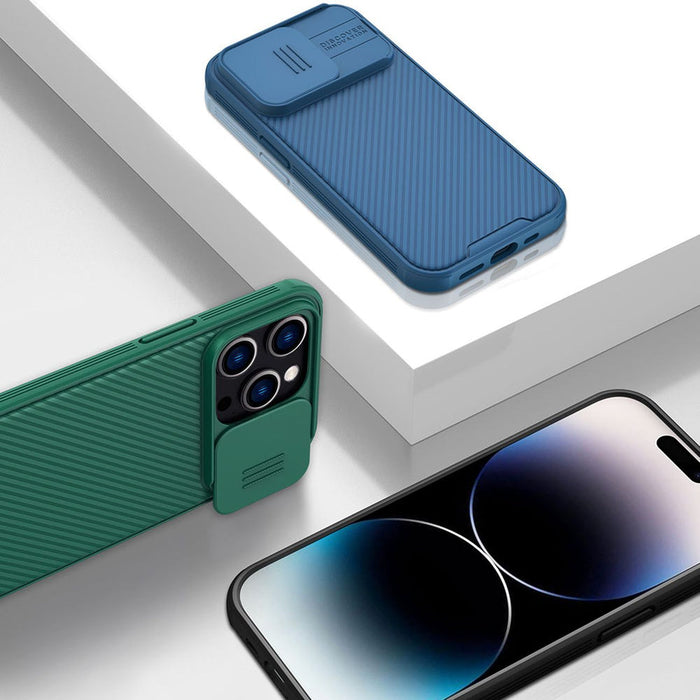 Nillkin CamShield Pro Case iPhone 14 Pro Max Armored Cover Camera Protector Green - Cell phone cases