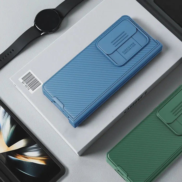 Nillkin CamShield Pro Case (simple) case for Samsung Galaxy Z Fold 4 cover with camera cover blue - Cell phone cases