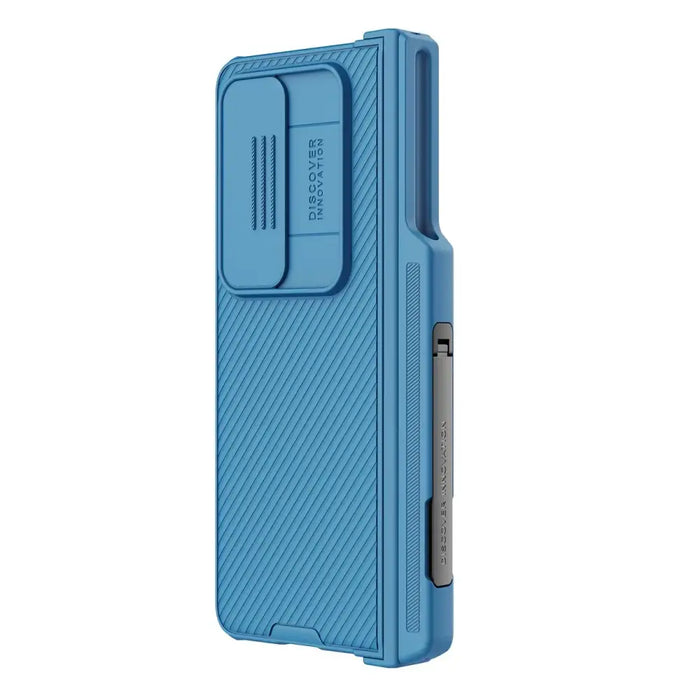 Nillkin CamShield Pro Case (suit) case for Samsung Galaxy Z Fold 4 cover with camera cover stand blue - Cell phone
