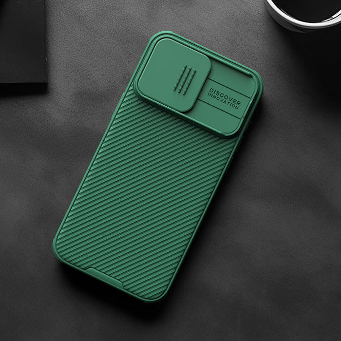 Nillkin CamShield Pro Magnetic Case for iPhone 15 Pro Max with Camera Protector - Green - Cell phone cases