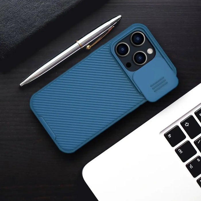 Nillkin CamShield Pro Magnetic Case iPhone 14 Pro Max Cover Camera Protector Blue (with MagSafe) - Cell phone cases